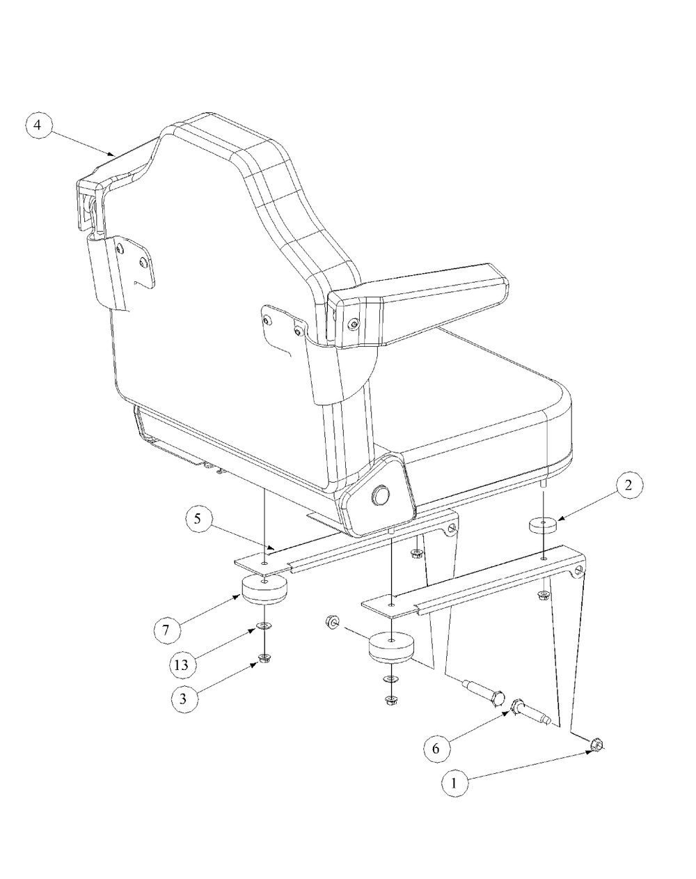 Seat Assembly Diagram and Parts List for M72-GN 53AB5FEZ150-28-HP Cub Cadet Lawn Tractor